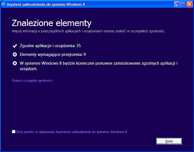 Aktualizacja systemu do Windowsa 8 - rys. 1