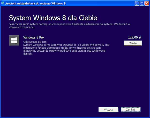 Aktualizacja systemu do Windowsa 8 - rys. 4