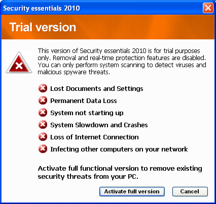 Fałszywy Microsoft Security Essentials