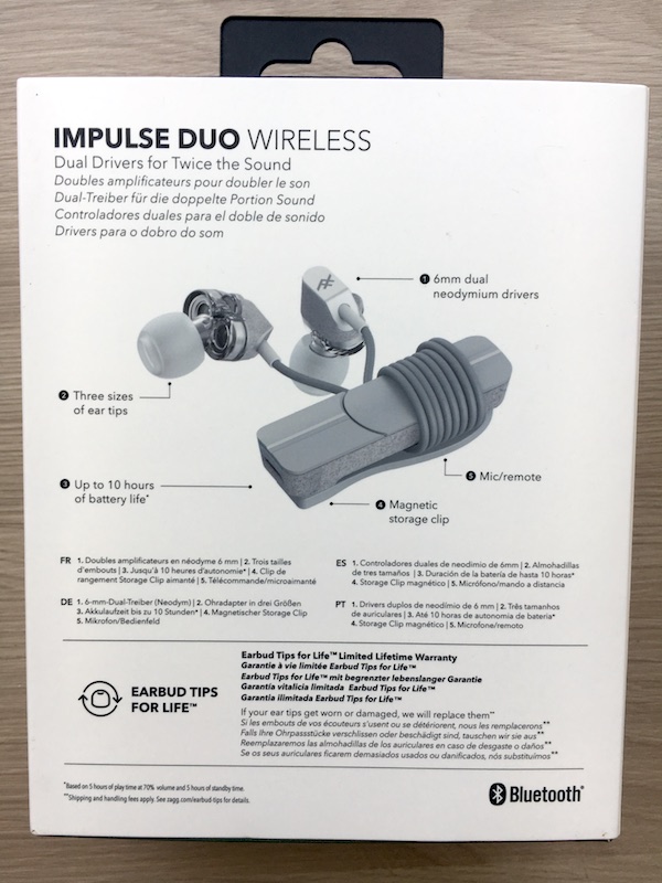 słuchawki IFROGZ Impulse Duo Wireless Bluetooth tył pudełka