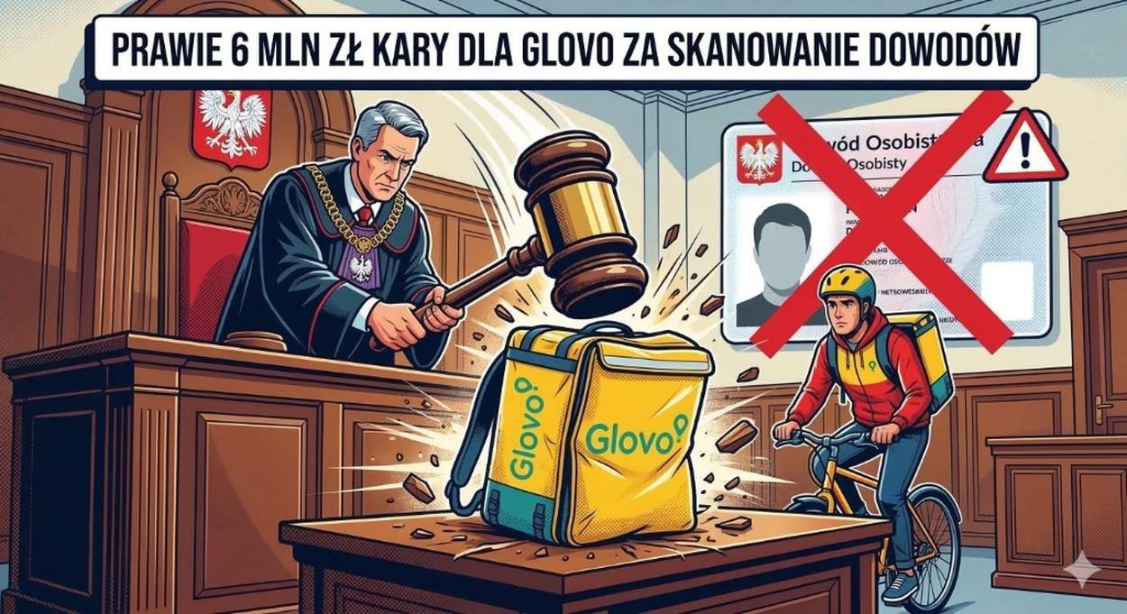 Glovo skanowało dowody osobiste klientów - kara prawie 5,9 mln zł od UODO