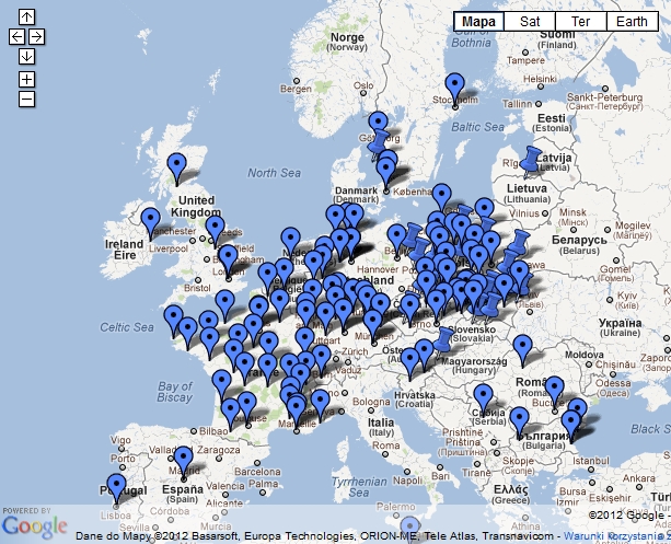 Europejska mapa protestów przeciw ACTA