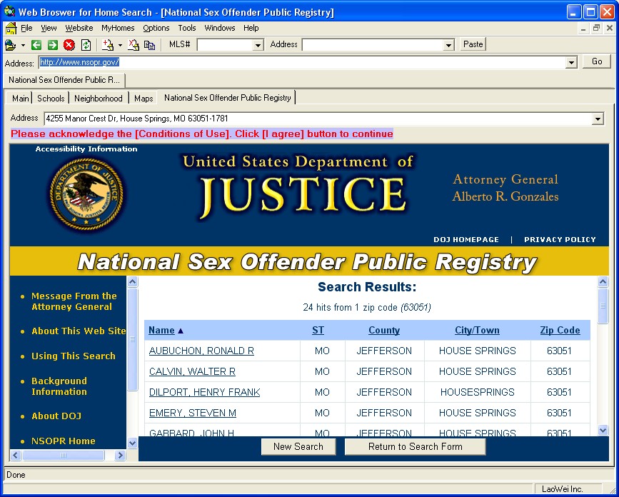 National Sex Offender Public Registry