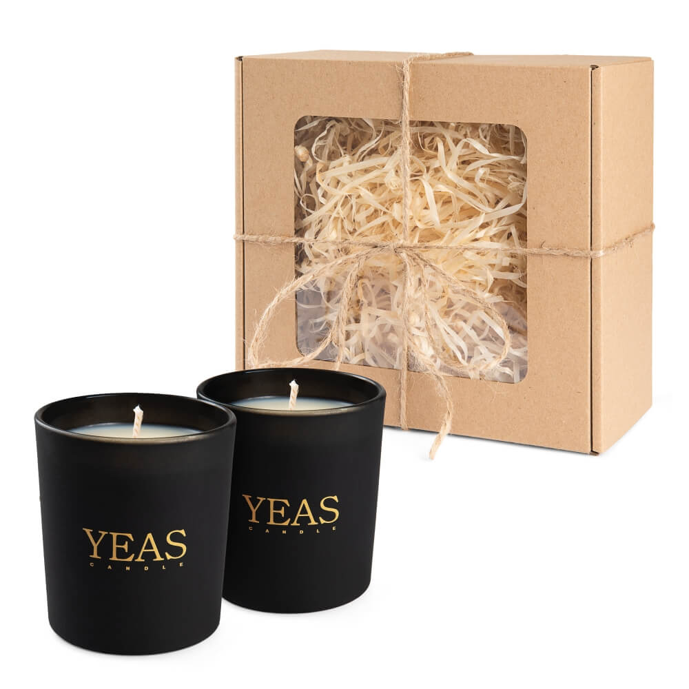 świece sojowe yeas z ekologicznym pudełkiem prezentowym
