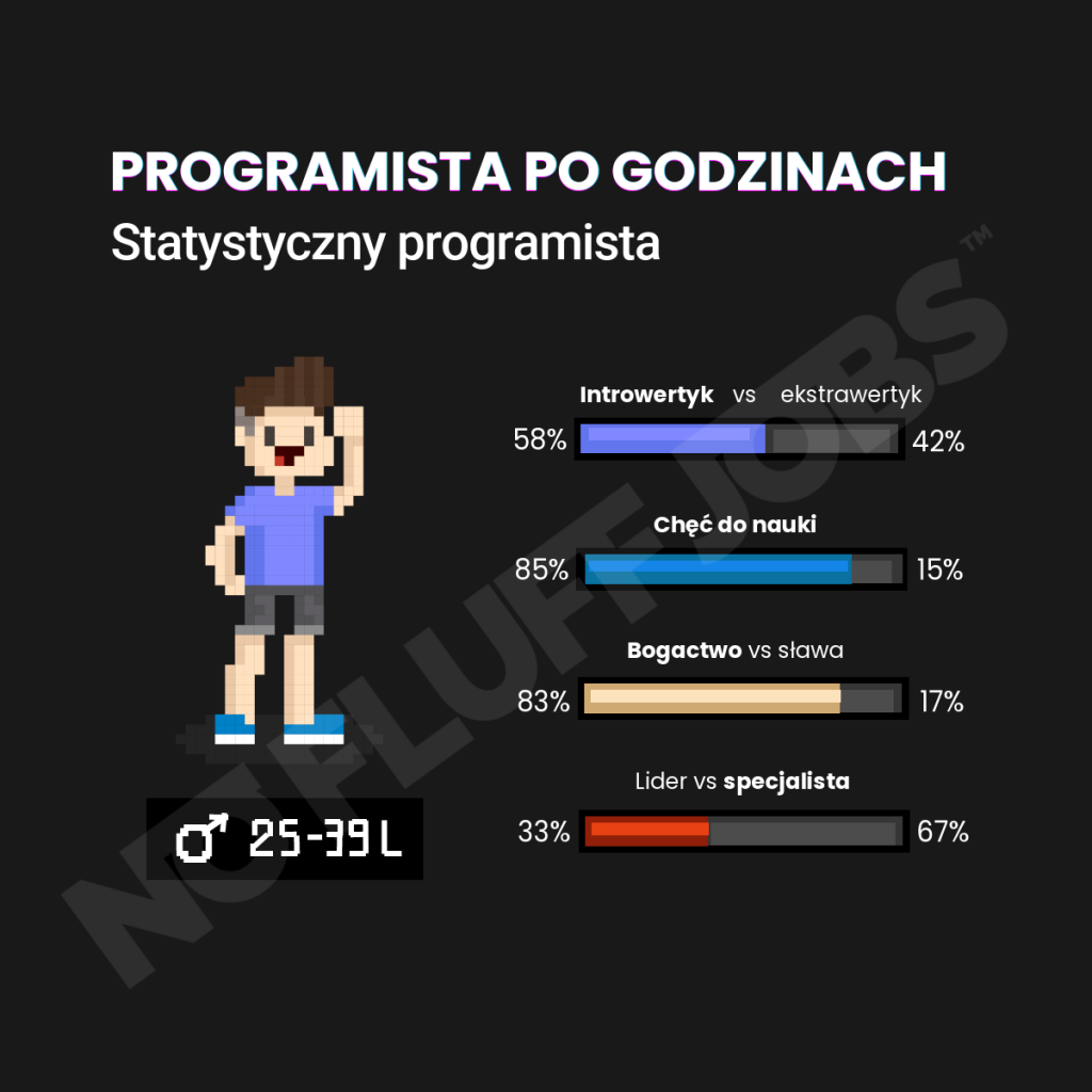 programista po godzinach infografika