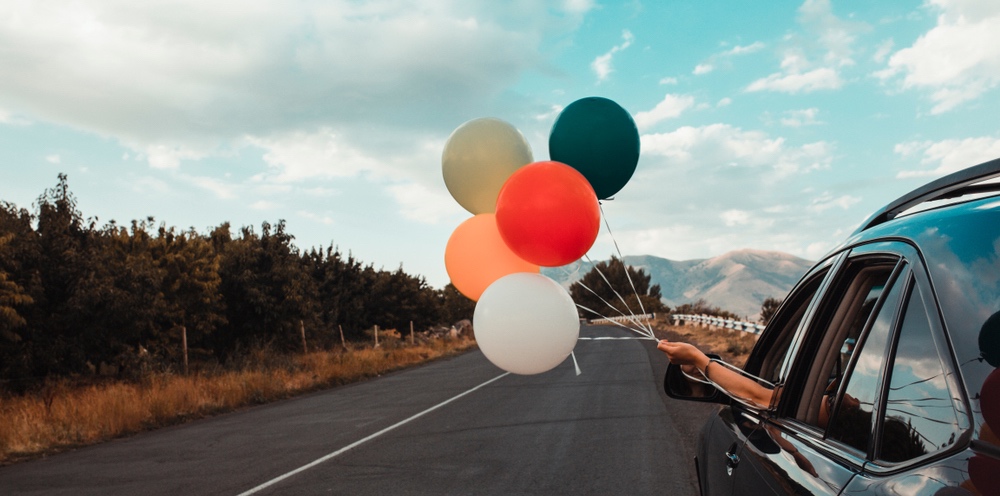 auto i balony