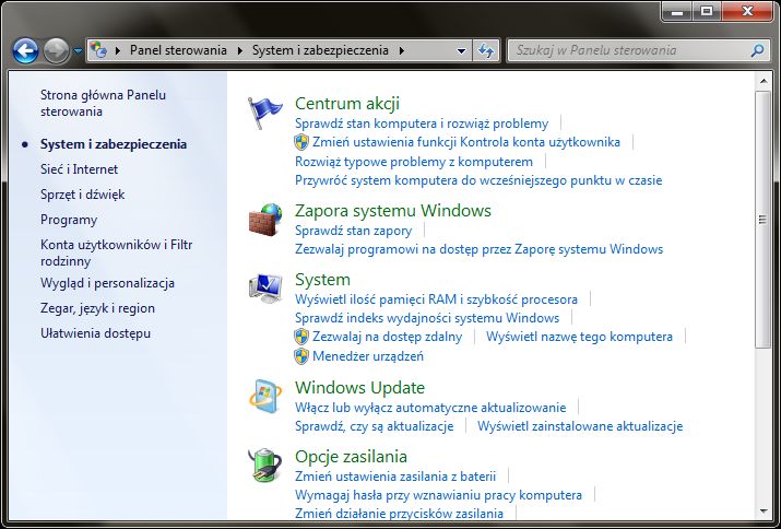 Włączanie automatycznych aktualizacji w systemie Windows 7