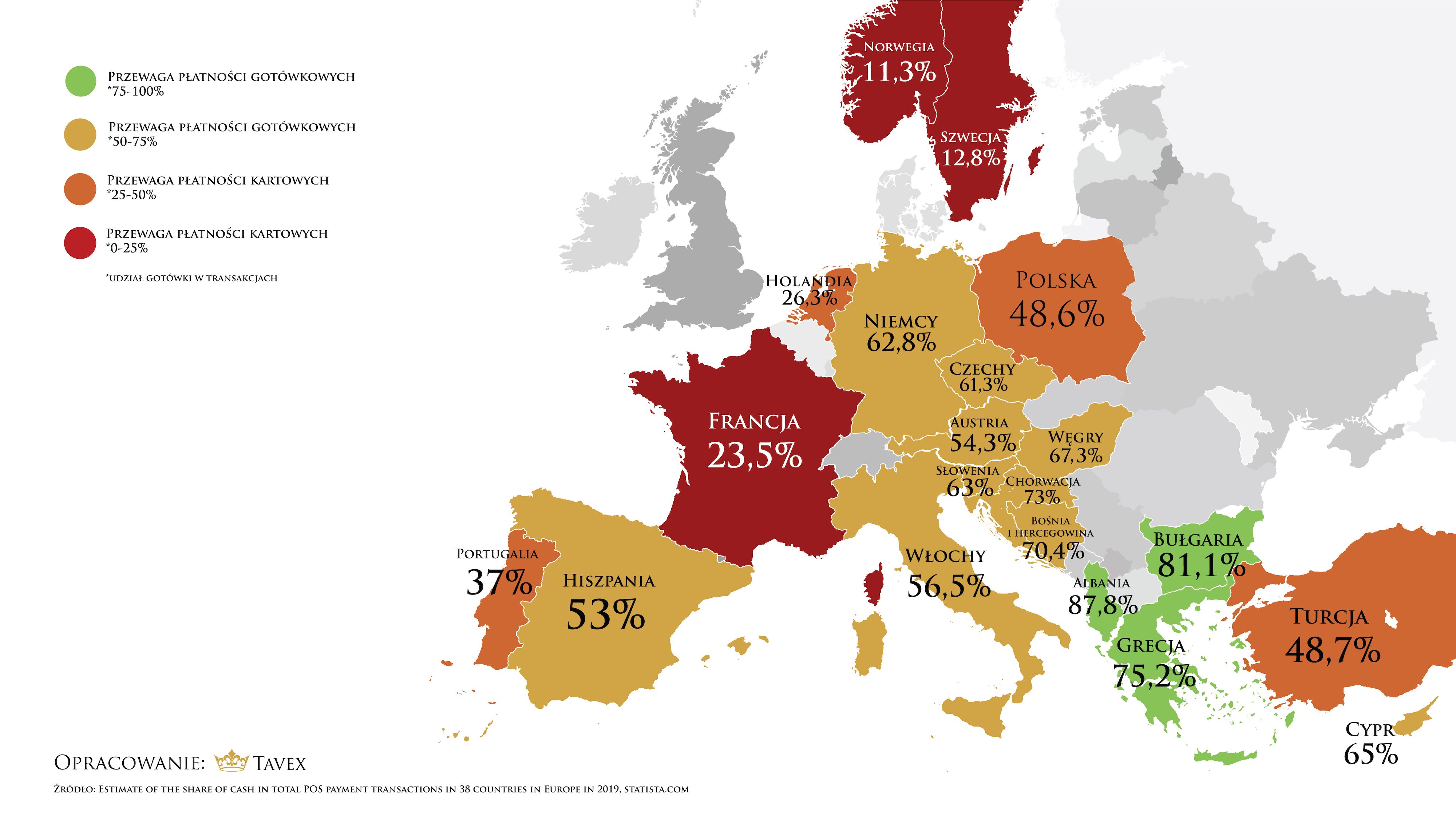 wakacyjna mapa płatności - gdzie w Europie zapłacisz kartą a gdzie gotówką