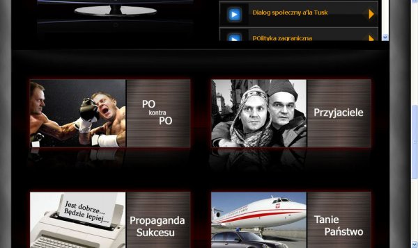 Zrzut ekranu ze strony głównej serwisu www.porazkaroku.pl