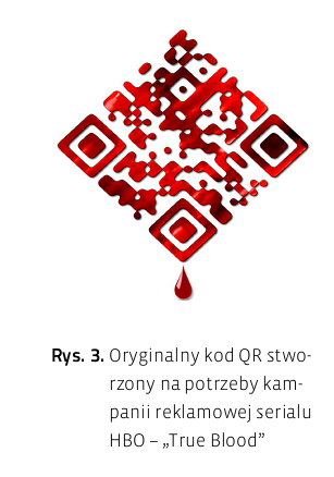 Kod QR stworzony na potrzeby kampanii reklamowej serialu True Blood 