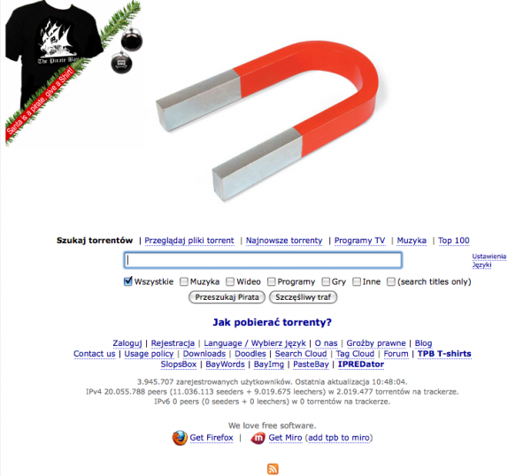 The Pirate Bay i magnes