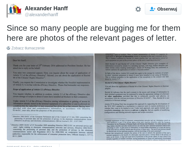 Alexander Hnaff - tweet