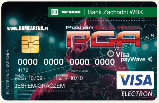 Jedna z pierwszych kart przedpłaconych Visa w Polsce