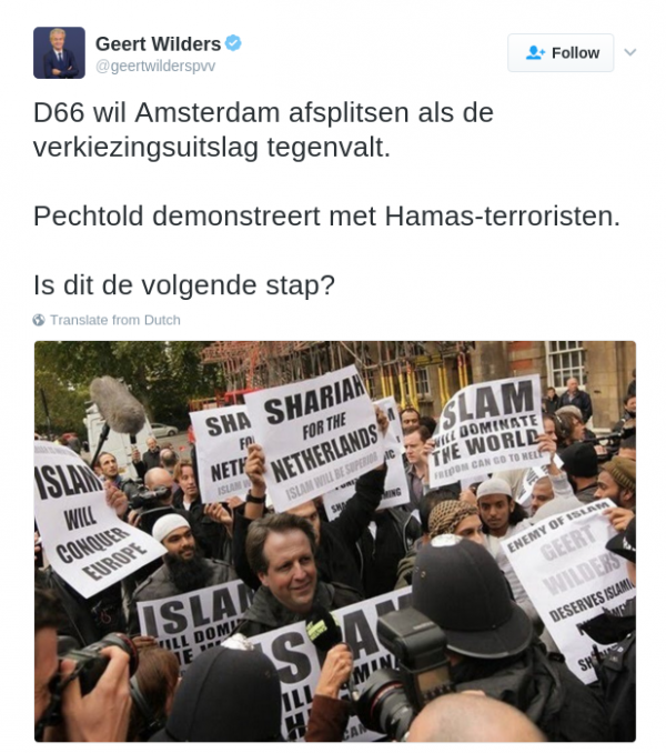 Wilders - tweet