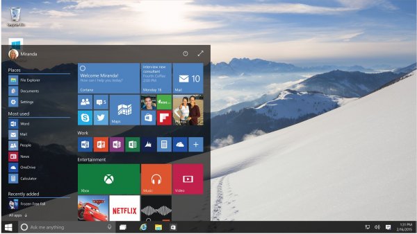 Windows 10 ekran startowy