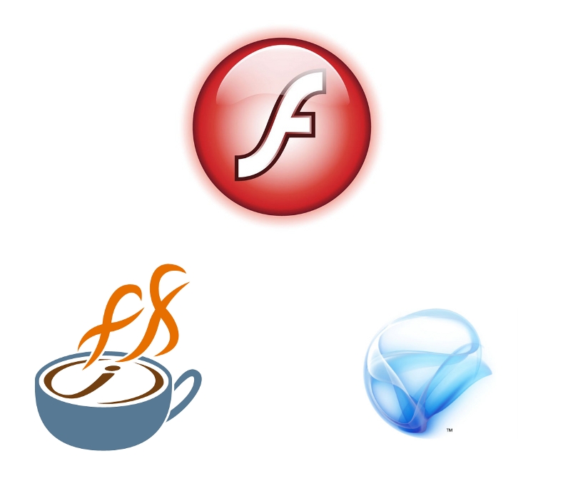 Flash Silverlight Java FX
